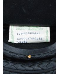 Bottega Veneta Black Satin Intrecciato Woven Mini Cross Body Flap Bag