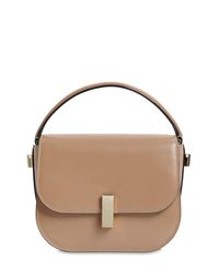Valextra Mini Iside Brushed Leather Crossbody Bag in Beige (Natural) - Lyst
