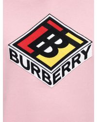 Sudadera con capucha y logo gráfico Burberry de Algodón de color Rosa para  hombre | Lyst