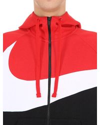 nike big swoosh zip hoodie
