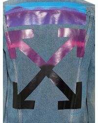 off white denim jacket gradient