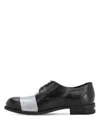 Mattia Capezzani Leather Lace-up Shoes W/ Scotch in Black for Men - Lyst