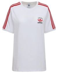 Camiseta De Inglaterra 3 Bandas adidas Originals de color Blanco - Lyst
