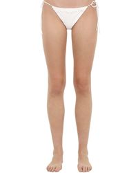 Ermanno Scervino White Bikinislip Aus Lycra Und Macramé