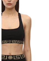 Versace Black Oberteil Aus Stretch-technojersey