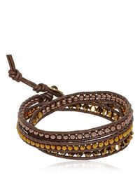 Colana | Brown Swarovski & Hematite Bracelet | Lyst