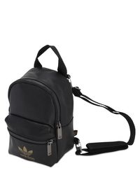 Zaino In Ecopelle Con Logo di adidas Originals in Nero | Lyst