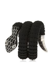 TAMARA DONALLI Black Clea Soir Snake Wrap Bracelet