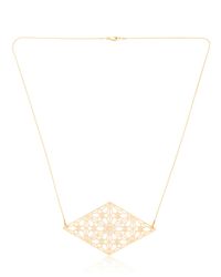 Lotocoho | Metallic Alhambrs Diamond Shaped Necklace | Lyst