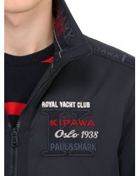 Maan Verslagen Hen Paul & Shark Synthetic "kipawa" Nylon Bomber Jacket in Navy (Black) for Men  - Lyst