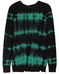 green tie dye jumper