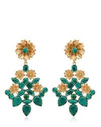 Mercantia | Metallic Lux Flower Drop Earrings | Lyst