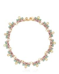 Anton Heunis Metallic Flower Swarovski Crystal Necklace