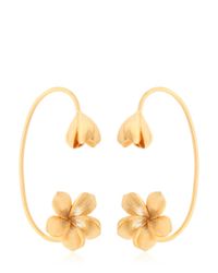 Jade Jagger | Metallic Frangipani Flower Cuff Earrings | Lyst