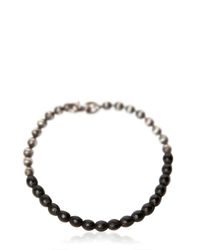 Title Of Work | Metallic Ball Chain Bracelet With Leather Detail for Men | Lyst