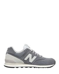 New Balance | Gray 574 Nylon & Suede Sneakers | Lyst