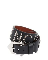 Givenchy | Black Studded Leather Wrap Bracelet | Lyst