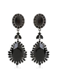 Givenchy | Black Crystal Pendant Earrings | Lyst