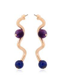 Uribe | Metallic The Squiggle Earrings | Lyst