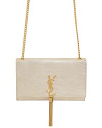 Saint Laurent | Metallic Monogram Laminated Leather Bag | Lyst