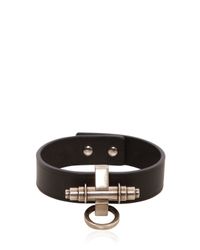 Givenchy | Black Obsedia Leather Cuff Bracelet for Men | Lyst
