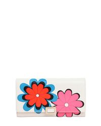 Roger Vivier | White Flower Embroidered Leather Clutch | Lyst