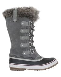 Sorel | Brown Joan Of Arctic Faux Fur & Suede Boots | Lyst