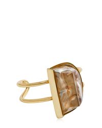 Nocturne | Metallic Luna Pearl Double Finger Ring | Lyst