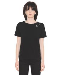 Saint Laurent | Black Pintuck Pleat Georgette Blouse | Lyst