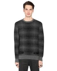 Off-White c/o Virgil Abloh | Gray Geelong Lambs Wool Plaid Sweater for Men | Lyst