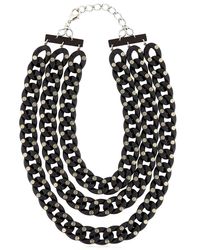 Pluma | Black 3 Chain Necklace | Lyst
