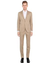 Tagliatore Natural Solaro Cotton Herringbone Suit for men
