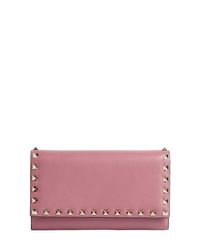 Valentino Pink Rockstud Chain Leather Shoulder Bag