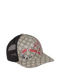 Gucci | Natural Snake Coated Gg Canvas Baseball Hat for Men | Lyst