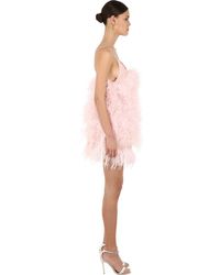 Abito Con Piume E Paillettes di The Attico in Rosa | Lyst