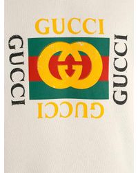 Felpa In Cotone Con Cappuccio di Gucci in Natural da Uomo