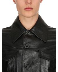 70s style leather jacket