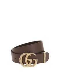 Gucci Leather Torchon Double G Buckle Belt in Brown - Lyst