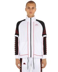kappa white track jacket