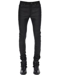 Amiri 15cm Half Printed Python Leather Jeans in Black for Men - Lyst