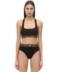 Versace Black Oberteil Aus Stretch-technojersey