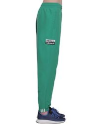 adidas Originals Synthetic Bicolor Polyester Track Pants in Green - Lyst