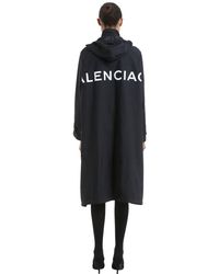 balenciaga raincoat black