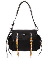 prada studded nylon backpack