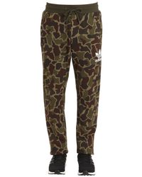 Adidas Originals Green Camo Cotton Blend Sweatpants for men
