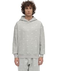 grey swoosh hoodie