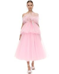 Brognano レイヤーチュールミニドレス ピンク Lyst Brognano レイヤーチュールミニドレス ピンク Lyst