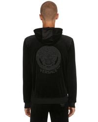 Sudadera De Terciopelo Con Medusa Bordada Versace de hombre de color Negro  | Lyst