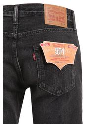 Levi's 501 Original Fit Selvedge Denim Jeans in Black for Men - Lyst