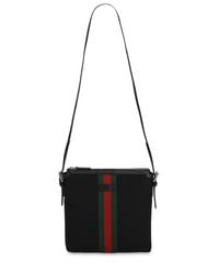 gucci black canvas crossbody bag